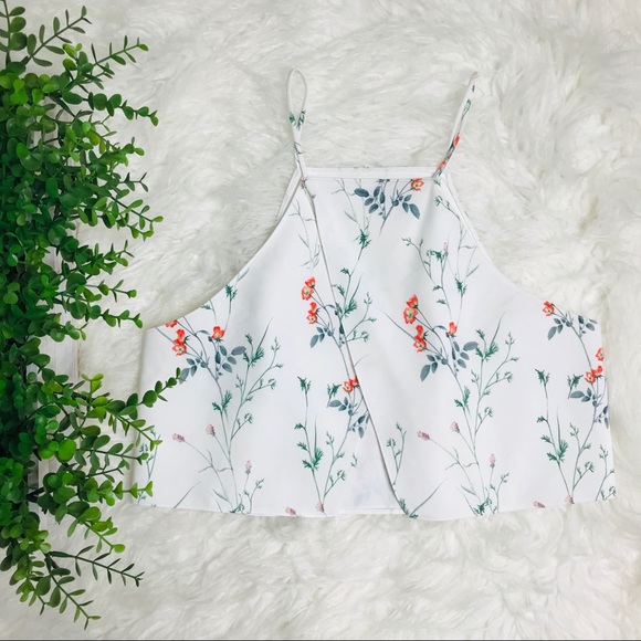 SOLD! HOST PICK Zara Floral Open Back Crop Top ✨ - Picture 2 of 6
